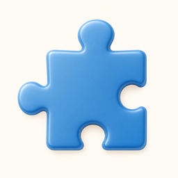 Niebieski puzzel
